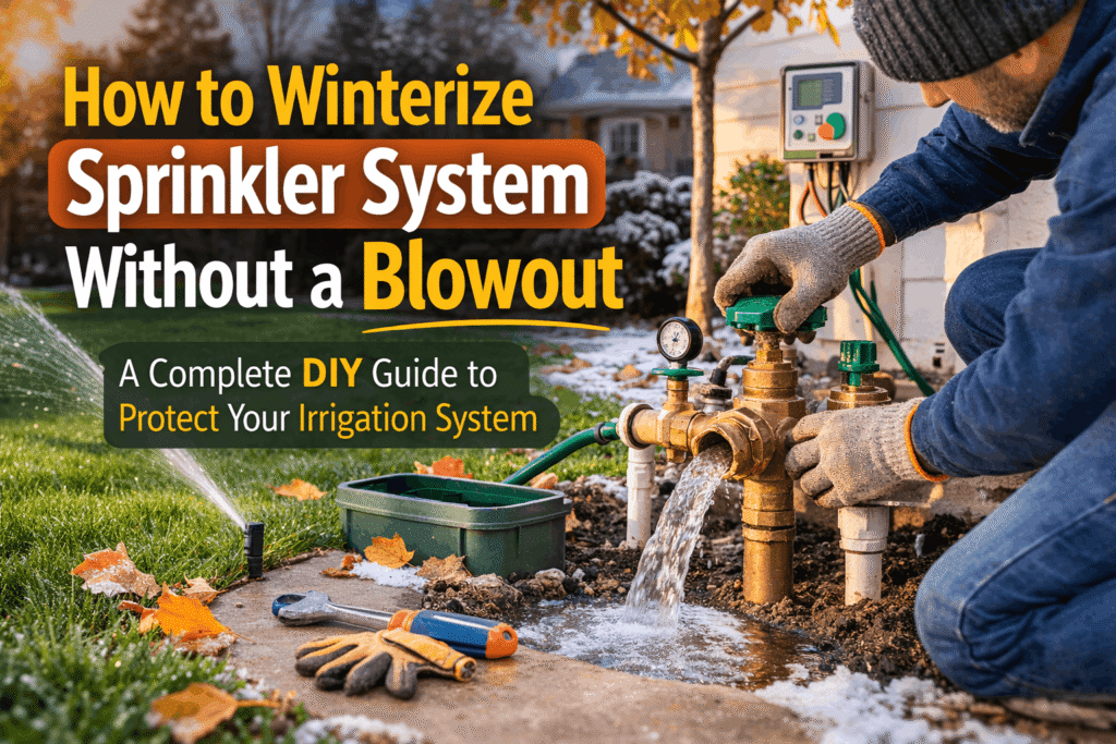 How to winterize sprinkler system without blowout