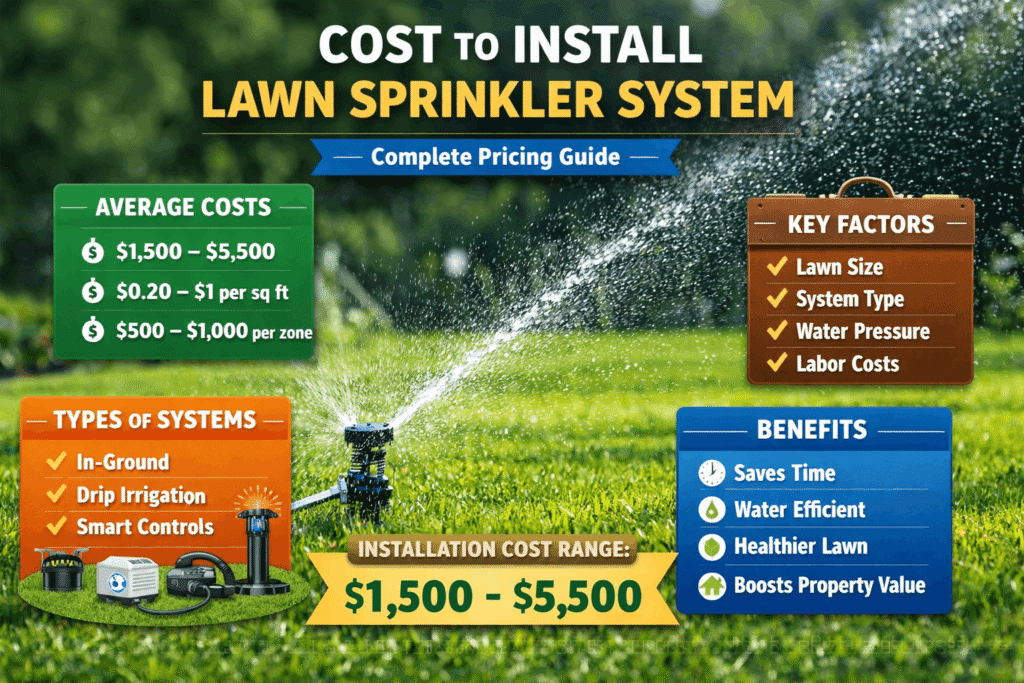 Cost to Install Lawn Sprinkler System