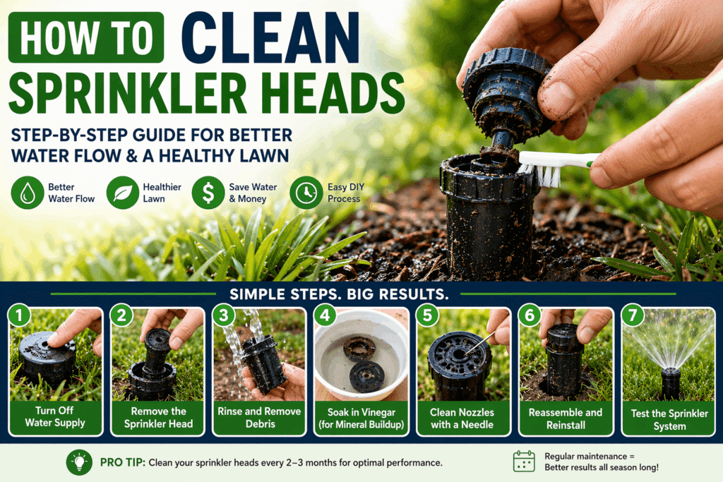 how to clean sprinkler heads