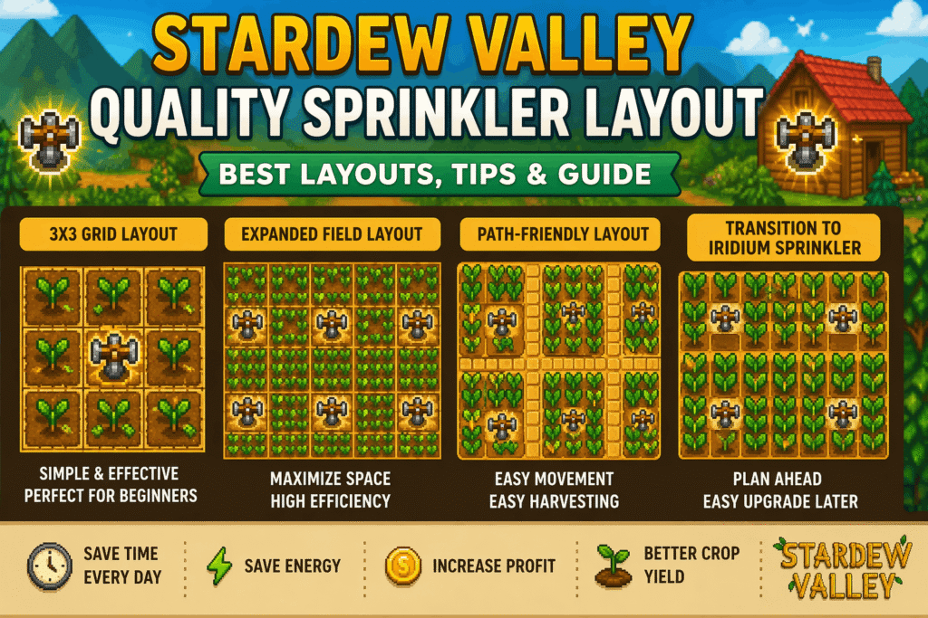 quality sprinkler layout stardew