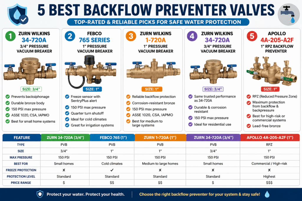 backflow preventer for sprinkler system