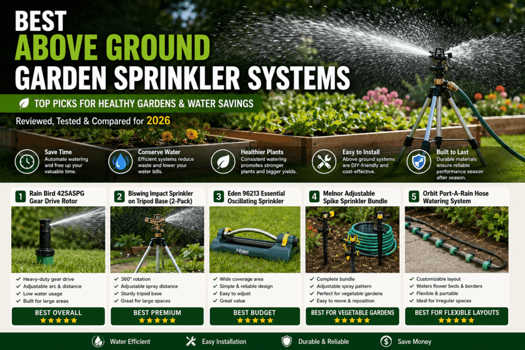 above ground garden sprinkler systems