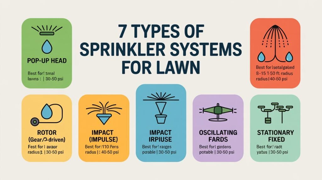 types of sprinkler systems for lawn