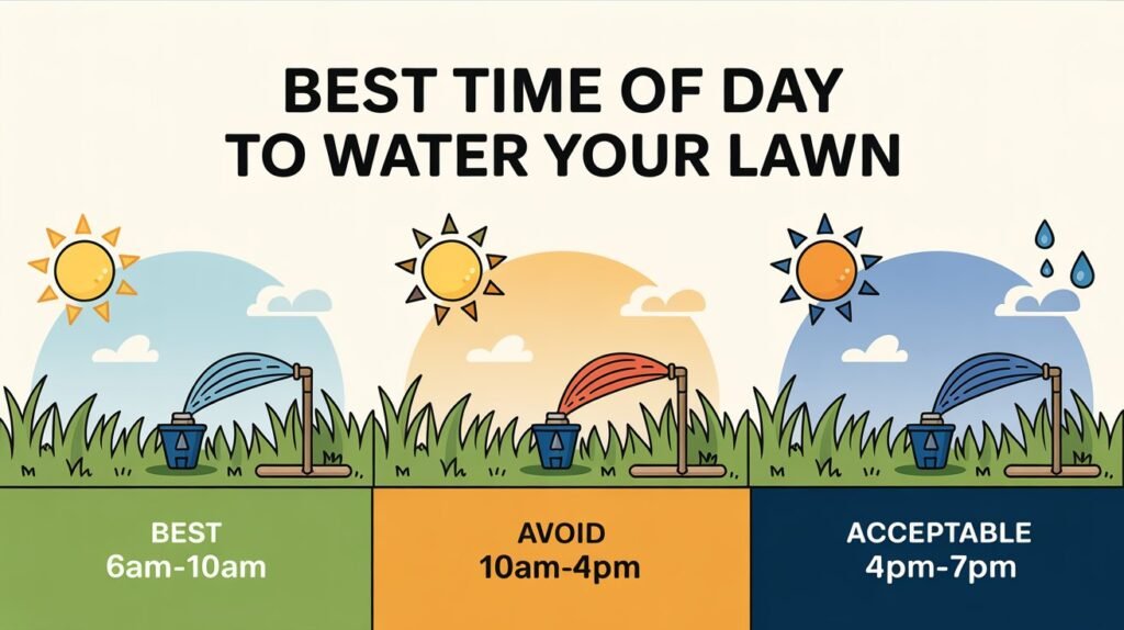 best time of day to water lawn
