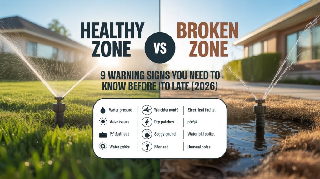how to tell if sprinkler zone is broken